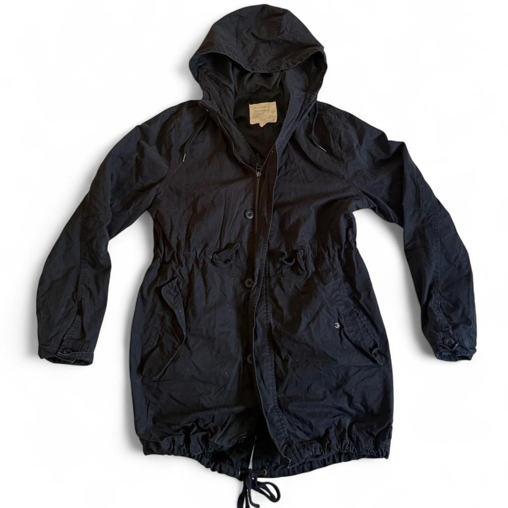 Cotton On Utility Supply Co. Black Parka Jacket with Hood, Size S